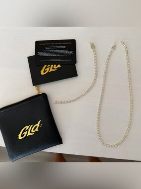 GLD Gold-Tone Crystal Tennis Necklace and Bracelet Set